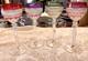 LOT 4 Vtg Anna Hutte Crystal Cut Clear Goblet Glass Wine Purple Red Green Burgan