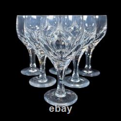 LOT OF 6 ATLANTIS CRYSTAL EVORA PATTERN WINE GLASSES 6.75 Crystal glass vintage