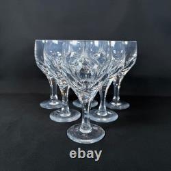 LOT OF 6 ATLANTIS CRYSTAL EVORA PATTERN WINE GLASSES 6.75 Crystal glass vintage