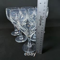 LOT OF 6 ATLANTIS CRYSTAL EVORA PATTERN WINE GLASSES 6.75 Crystal glass vintage