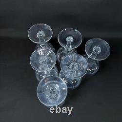 LOT OF 6 ATLANTIS CRYSTAL EVORA PATTERN WINE GLASSES 6.75 Crystal glass vintage