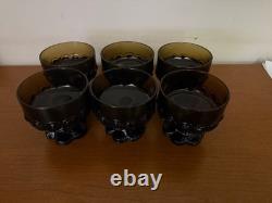 LOT of 24 MCM Tiffin Franciscan Madeira Smoke Brown Flat Tumbler Water Goblets