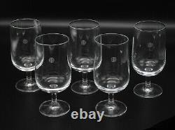 LOT of 5 VINTAGE PAN AM AIRLINES WINE GLASSES 5.5 H