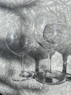 LOT of 8 Vintage BACCARAT Crystal Montaigne wine cordial Water Glass, Mid-Centur
