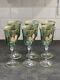 La Reine Of Italy Vintage green iridescent Wine Glasses set Of 6. New Not In Box