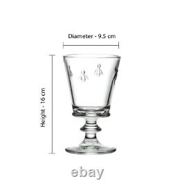 La Rochere Napoleon Bee Stemmed Wine Glass Set of 6 Vintage Wine Glasses