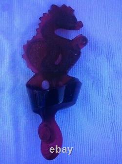 Lalique Tianlong red dragon vintage wine decanter new no original box