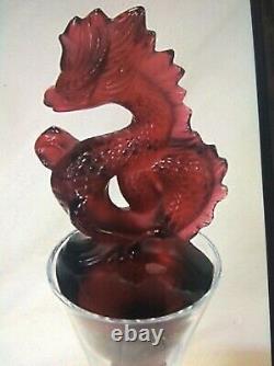 Lalique Tianlong red dragon vintage wine decanter new no original box