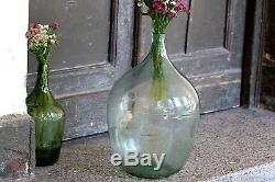 Large Demijohn Bottle Vintage Glass Bottle Farmhouse Wine Bottle Glass Demijon