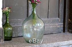 Large Demijohn Bottle Vintage Glass Bottle Farmhouse Wine Bottle Glass Demijon