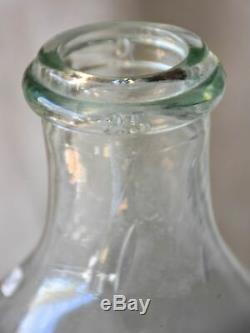 Large vintage French demijohn glass bottle