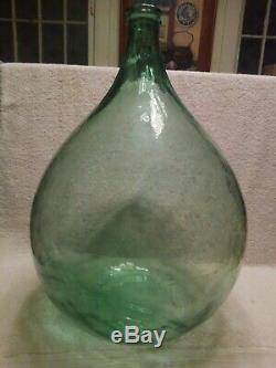 Large vintage French demijohn glass bottle 21 Tall X 50 Circumference