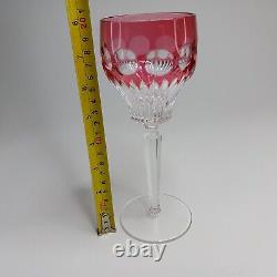Lausitzer Vintage Crystal 8 Wine Glass Color Cut To Clear Glass Set Of 4