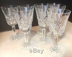 Lenox Crystal Charleston Wine Glass Goblet x 8 USA Un-used Vintage EUC