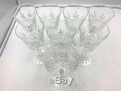 Lenox Crystal Charleston Wine Glass Goblet x 8 USA Un-used Vintage EUC