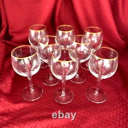 Lenox Crystal Laurent Goblets With 24k Gold Band Set Of 8