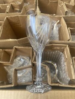 Lenox Debut Crystal Wine Glasses Set Of 12 Glasses In Original Box Vintage Lot
