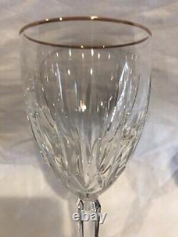 Lenox Vintage Cut Crystal CLARITY GOLD Wine Glasses (Set Of 6)