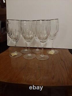Lenox Vintage Jewel Platinum Wine Glasses SET OF 6 New without Box