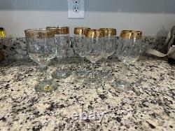 Lenox Vintage Wine Glass Autumn (Wide 24K Gold Band) Set of 6-Made in Italy