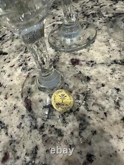 Lenox Vintage Wine Glass Autumn (Wide 24K Gold Band) Set of 6-Made in Italy