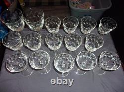Libbey Crystal Leaf wine glasses/goblets 16 piece
