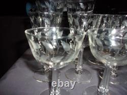 Libbey Crystal Leaf wine glasses/goblets 16 piece