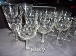 Libbey Crystal Leaf wine glasses/goblets 16 piece