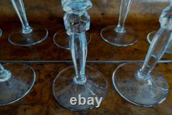 Lot (10) Hofbauer Lead Crystal Multicolor Wine Hocks 8x3x3