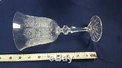 Lot 10 Vintage Bohemian 24% Crystal Wine Glass Queen Lace Hand Cut LN w Label