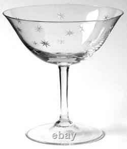 Lot 16? Franconia Stella Cut Glass Stars Crystal Water Wine Champagne Sherbert