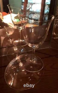 Lot 16? Franconia Stella Cut Glass Stars Crystal Water Wine Champagne Sherbert