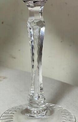 Lot 5 vintage cut to clear crystal glass cordial red wine goblet glasses stems