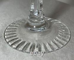 Lot 5 vintage cut to clear crystal glass cordial red wine goblet glasses stems