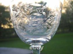 Lot Of 22 Vintage Etched Daisy Flower Stemmed Glasses 11 @ 5.75 & 11 @ 5