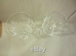 Lot Of 2 Vintage Baccarat Capri Tall Optic Water Goblet/wine Glasses 9 1/8