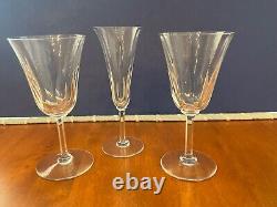 Lot Of 3 St. Louis, France Cerdagne Pattern Wine Glasses(2) Champagne(1) VGC