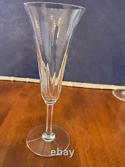 Lot Of 3 St. Louis, France Cerdagne Pattern Wine Glasses(2) Champagne(1) VGC