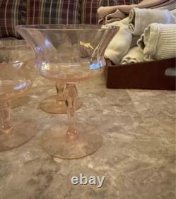 Lot Of Pink Drinkware Wine glass. Antique. Retro. Carnival glass. Glassware