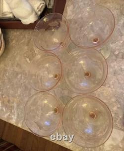Lot Of Pink Drinkware Wine glass. Antique. Retro. Carnival glass. Glassware