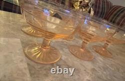 Lot Of Pink Drinkware Wine glass. Antique. Retro. Carnival glass. Glassware
