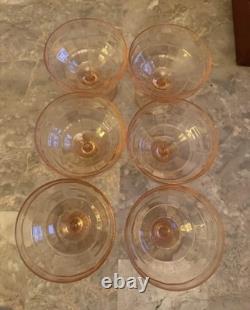 Lot Of Pink Drinkware Wine glass. Antique. Retro. Carnival glass. Glassware