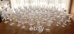 Lot Vintage Set ROYAL DOULTON CARLYLE CRYSTAL England Glasses Stemware Wine Tea