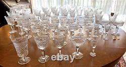 Lot Vintage Set ROYAL DOULTON CARLYLE CRYSTAL England Glasses Stemware Wine Tea