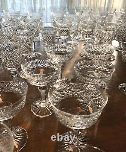 Lot Vintage Set ROYAL DOULTON CARLYLE CRYSTAL England Glasses Stemware Wine Tea