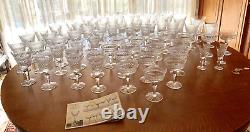 Lot Vintage Set ROYAL DOULTON CARLYLE CRYSTAL England Glasses Stemware Wine Tea