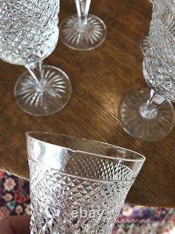 Lot Vintage Set ROYAL DOULTON CARLYLE CRYSTAL England Glasses Stemware Wine Tea