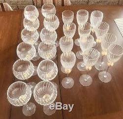 Lot of 24 Union Street Glass MANHATTAN GOLD Wine Glasses Red And white Vintage