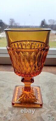 Lot of 25 Vintage Indiana Amber Mount Vernon Wine Glasses, Goblets, Sherbet