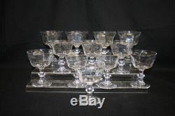 Lot of 35 Pc. Vintage LENOX Antique Clear Goblets, Wine Glasses & Sherbet (42)